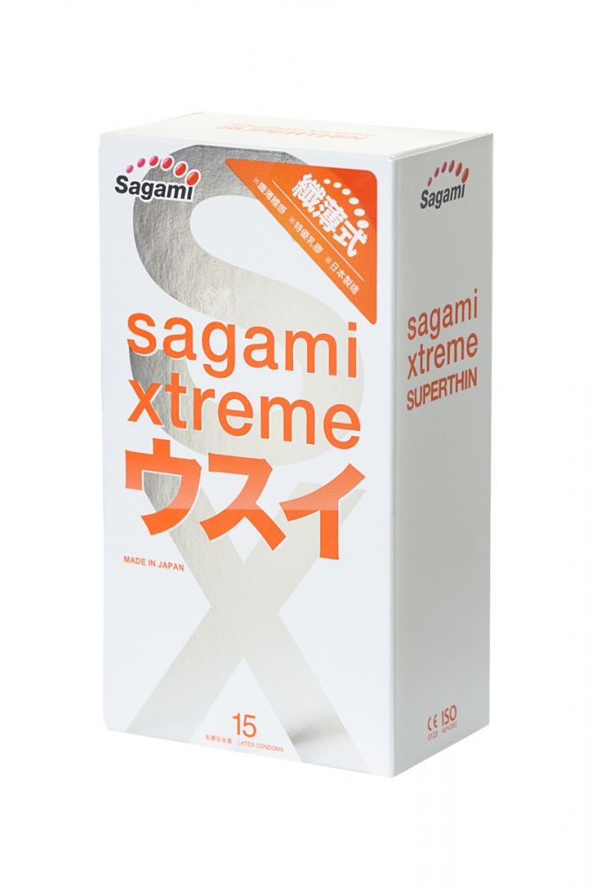 Презервативы "Sagami Xtreme 0,04" ультратонкие, 15шт 